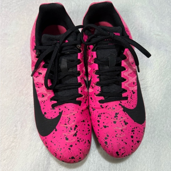 Nike Pink and Black Athletic Shoes with Speckled Design - Picture 1 of 7